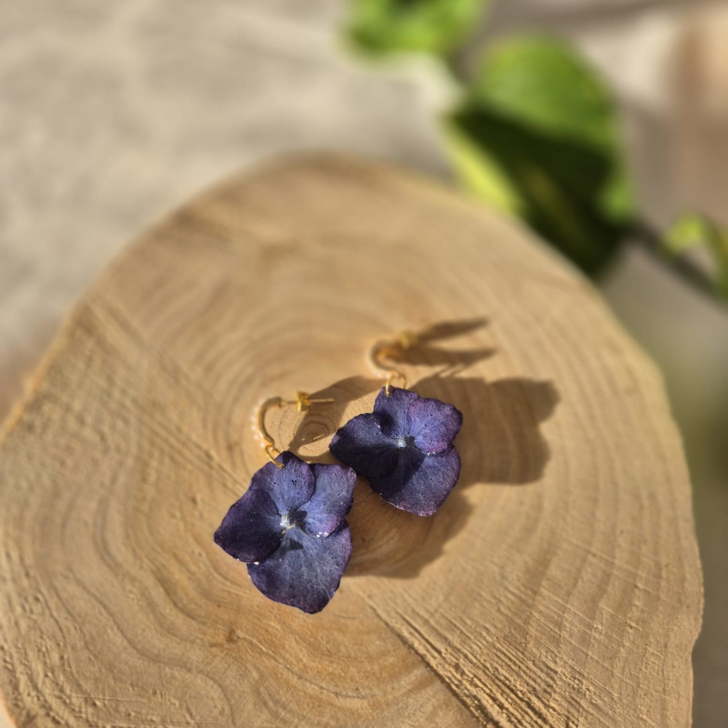 Hortensia | Blå | Guldbelagt messing